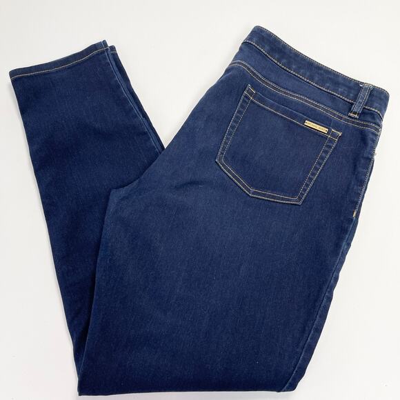 Michael Kors Womens Jeans Size 14P Jegging Stretch Dark Wash Lightweight Classic - Picture 3 of 10